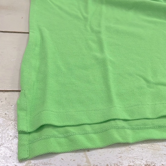 Chaps Boy’s Polo Shirt XLARGE 18-20 Green Short Sleeve 100% Cotton Aruba Lime - Picture 4 of 5